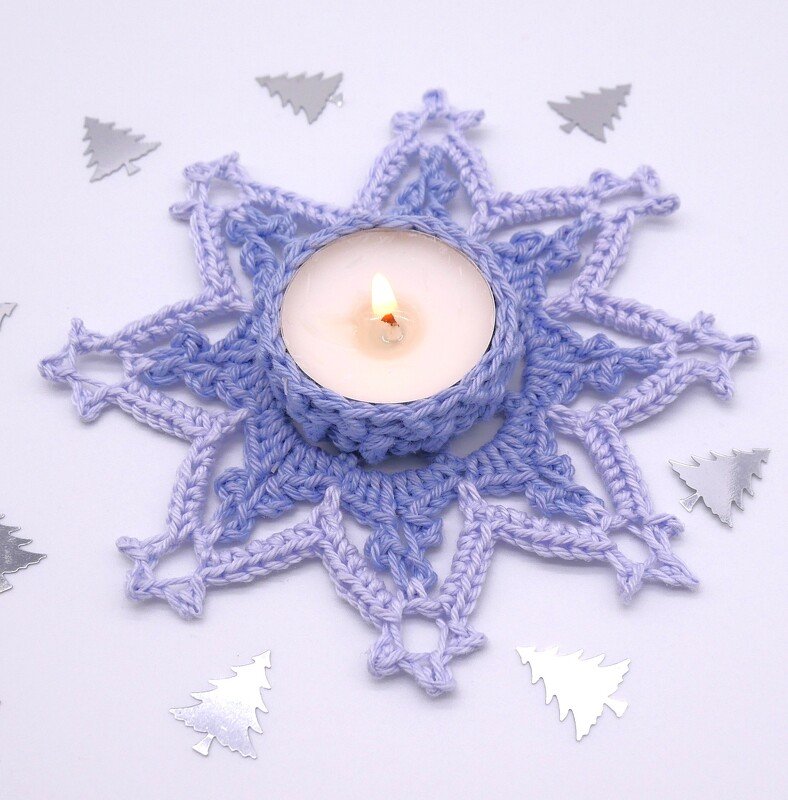 Häkelanleitung: Teelichthalter in Sternform - perfekt für besondere Anlässe - Bild 4