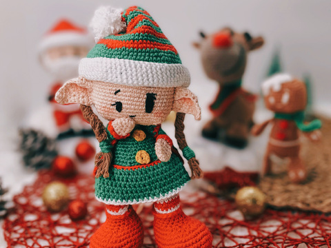 Häkelanleitung - Weihnachtselfe Trixie - Weihnachten deutsch/pdf