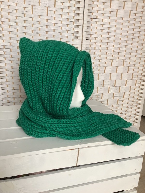 1-Bobbel-Schalmütze/Schlupfmütze "Grinchy"