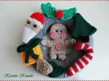 Häkelanleitung Kranz Lebkuchenweihnacht - ideal auch für Anfänger