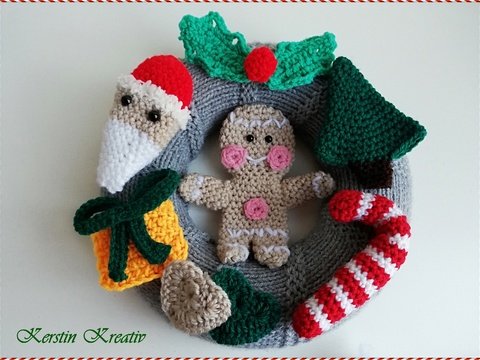 Häkelanleitung Kranz Lebkuchenweihnacht - ideal auch für Anfänger