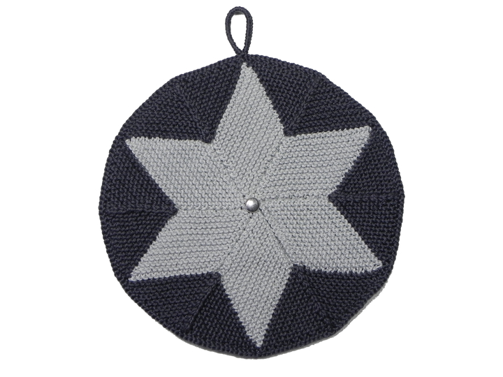 Topflappen Weihnachtsstern im Kreis, Anleitung zum Selber stricken, PDF