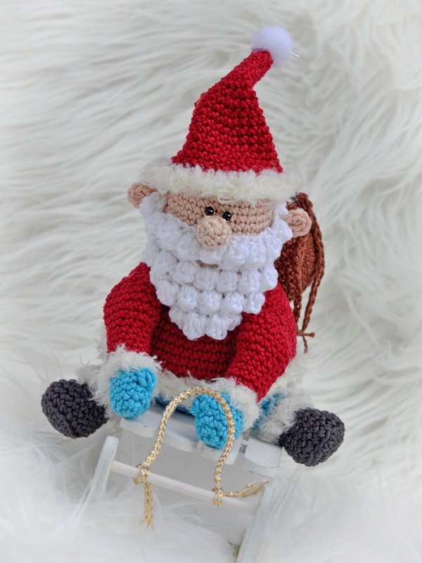 2er Set Schlitten fahren Nikolaus sitzend und liegend fliegend Sparset - Bild 8