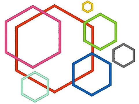 Stickdatei Wabe 6-eck Rahmen Bienenwabe alle Größen