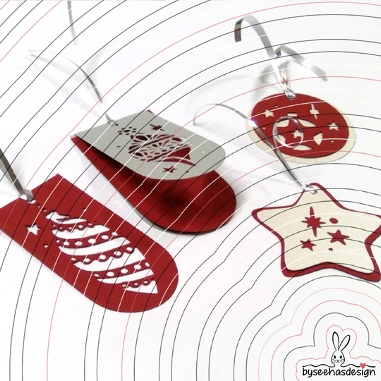 Weihnachtsgeschenk-Anhänger Plotterdatei SVG DXF