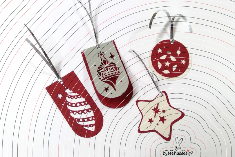 Weihnachtsgeschenk-Anhänger Plotterdatei SVG DXF