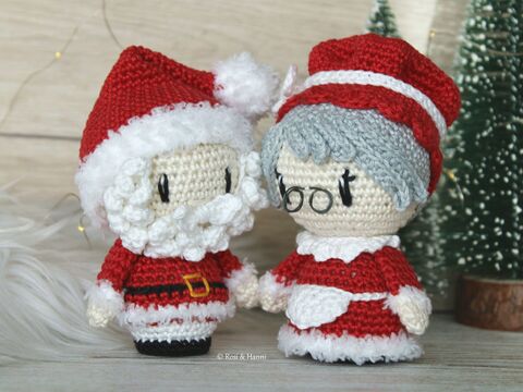 Häkelanleitung Mr & Mrs Claus - Weihnachtsmann & Weihnachtsfrau