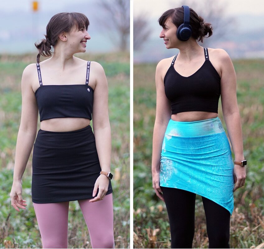 Yoga Mini Rock Set nähen mit Schnittmuster Gr. 32-50 Sport