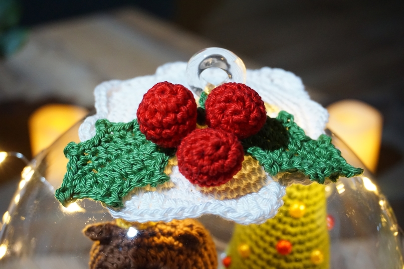 Häkelanleitung Schneekugel mit Berliner Bär und Weihnachtsbaum, PDF Datei