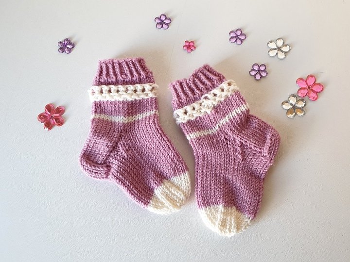 Strickanleitung Baby-Socken, Sohlenlänge ca. 9 cm   #314
