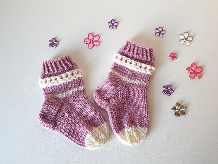 Strickanleitung Baby-Socken, Sohlenlänge ca. 9 cm   #314