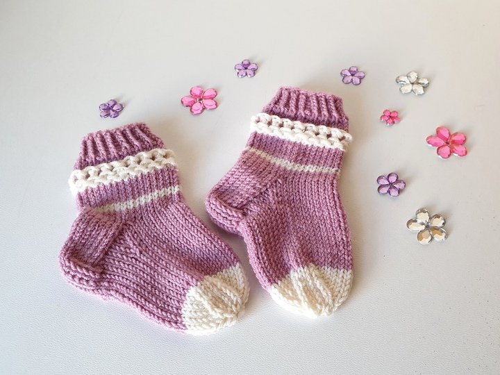 Strickanleitung Baby-Socken, Sohlenlänge ca. 9 cm   #314