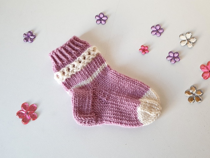 Strickanleitung Baby-Socken, Sohlenlänge ca. 9 cm