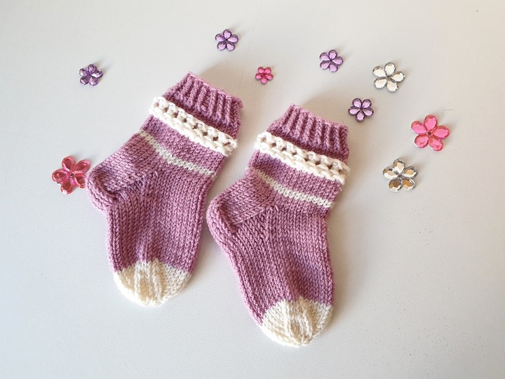 Strickanleitung Baby-Socken, Sohlenlänge ca. 9 cm