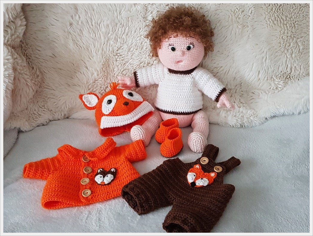 Puppenkleidung für Baby Loui das Füchschen