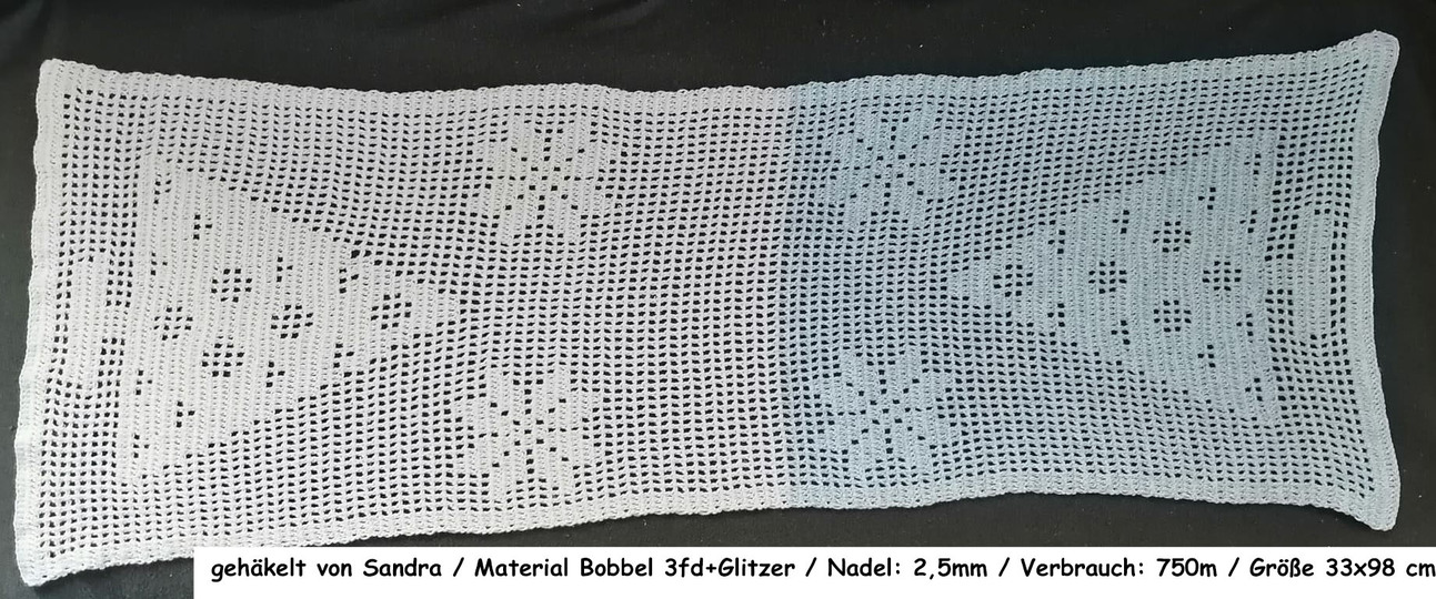 Tischläufer/Tischset „Winter“ - Häkelanleitung