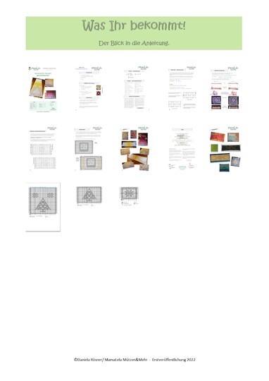 Tischläufer/Tischset „Winter“ - Häkelanleitung