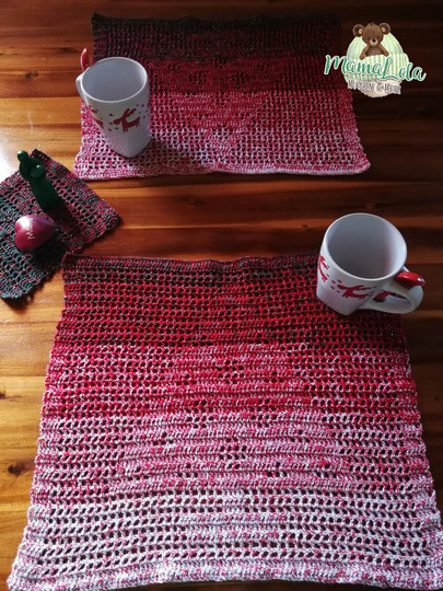 Tischläufer/Tischset „Winter“ - Häkelanleitung