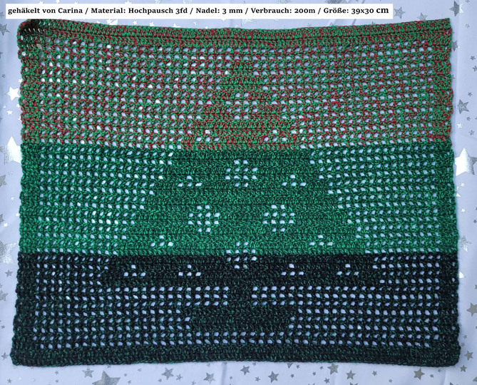 Tischläufer/Tischset „Winter“ - Häkelanleitung