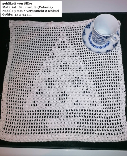 Tischläufer/Tischset „Winter“ - Häkelanleitung