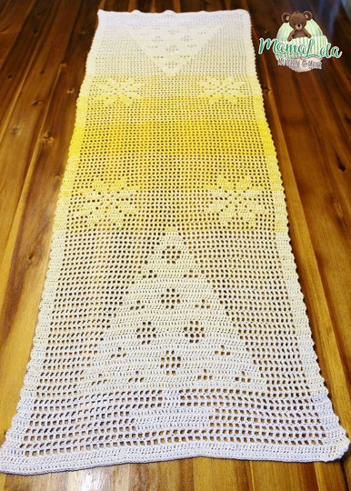 Tischläufer/Tischset „Winter“ - Häkelanleitung