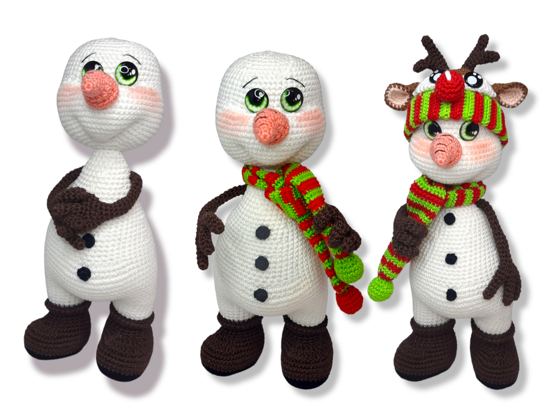 Häkelanleitung "Horst" Der lustige Schneemann und Fun Mütze Rentier