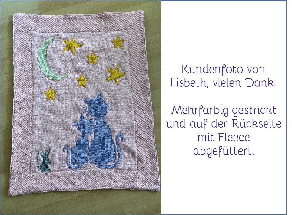 Strickanleitung Baby- / Kinderdecke "Traumnacht" - einfach - Bild 9