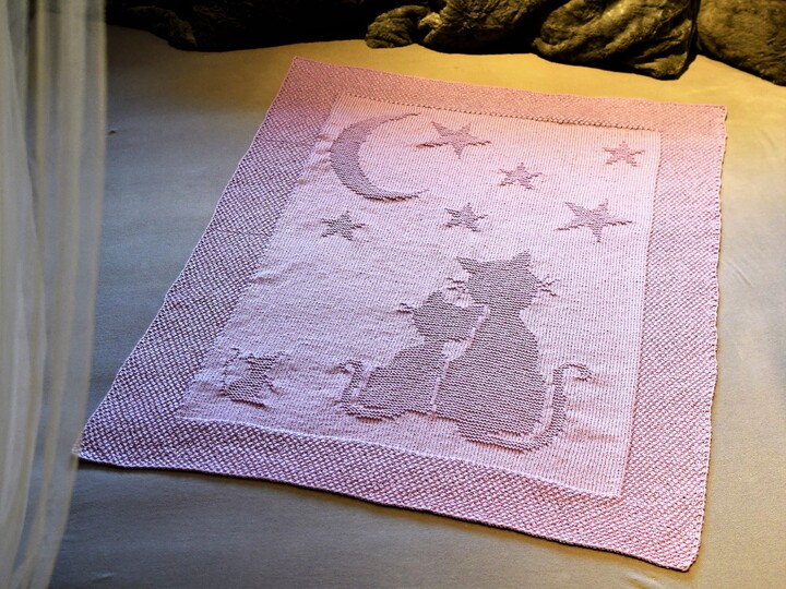 Strickanleitung Babydecke / Kinderdecke "Traumnacht" - einfach