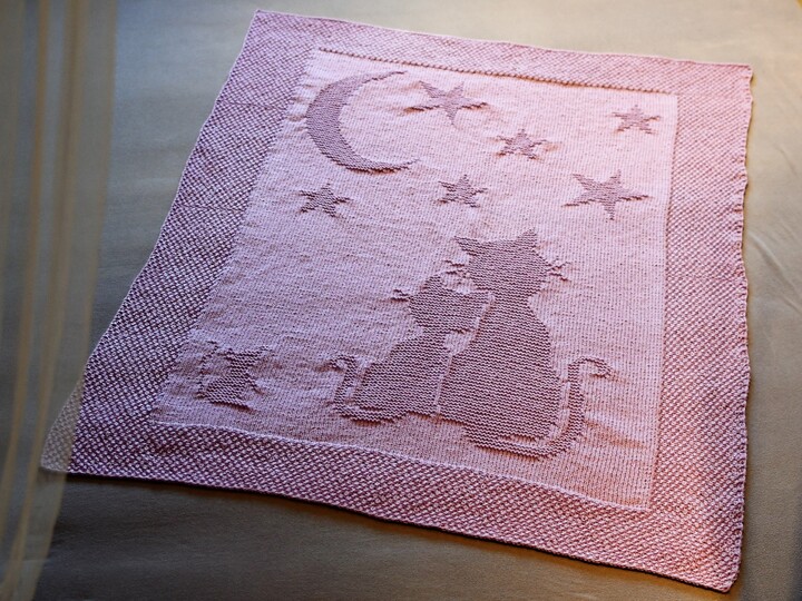 Strickanleitung Babydecke / Kinderdecke "Traumnacht" - einfach