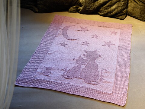 Strickanleitung Babydecke / Kinderdecke "Traumnacht" - einfach