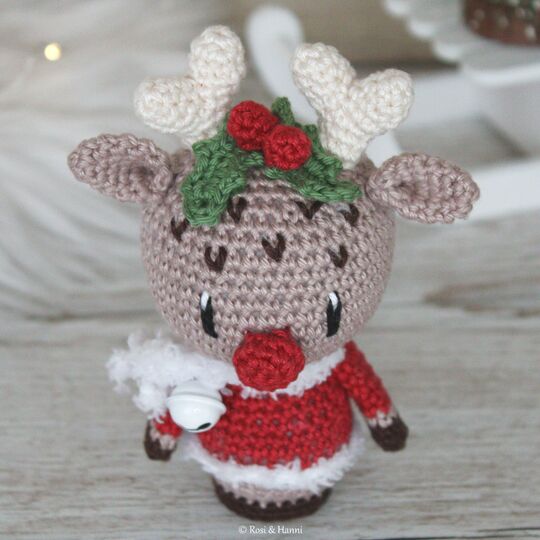 Häkelanleitung Set Weihnachten - Weihnachtsmann, Weihnachtself & Rentier