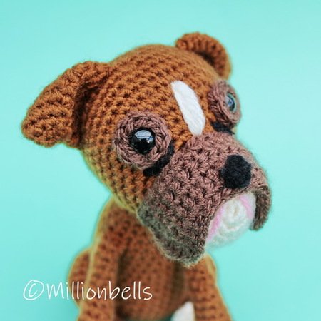 Boxer Amigurumi Cute Puppy Dog Crochet Pattern Amigurumi Toy