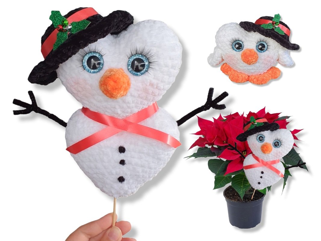 Schneemann Gesteck und Eule