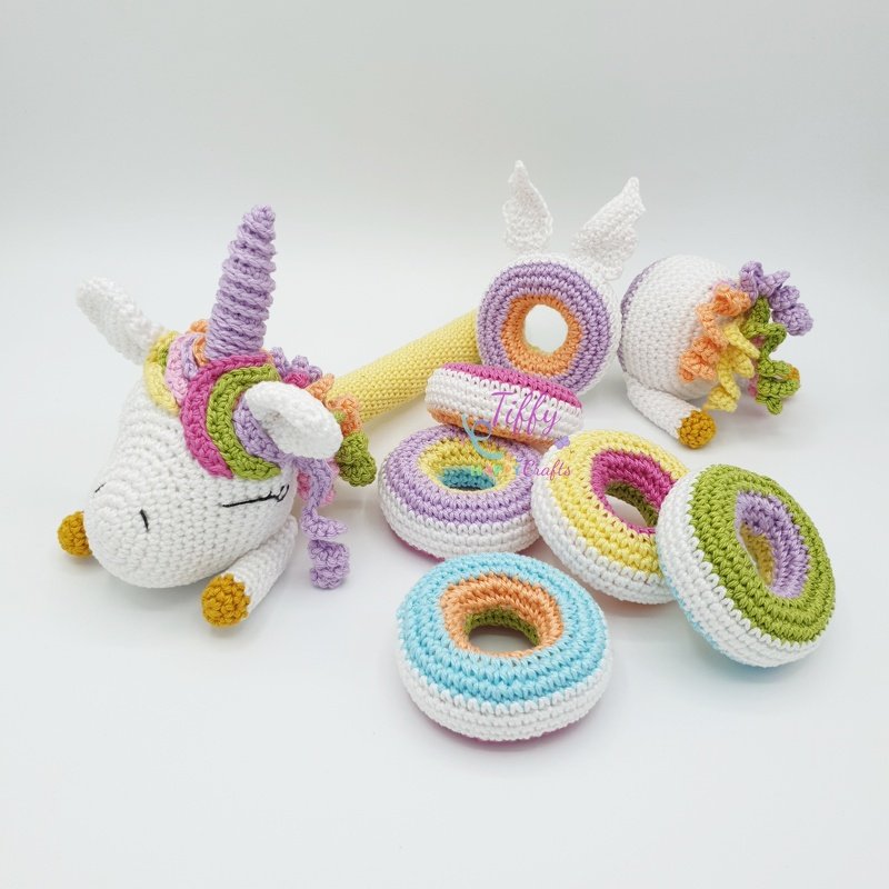 Tiffy das schläfrige Einhorn Stapelturm Häkelanleitung PDF - Bild 2