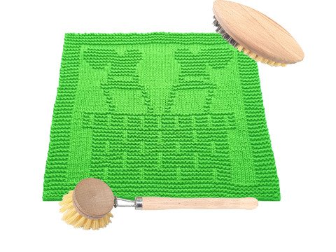 lustiges Weihnachts Deckchen Spültuch „ Santa steckt fest “ Anleitung