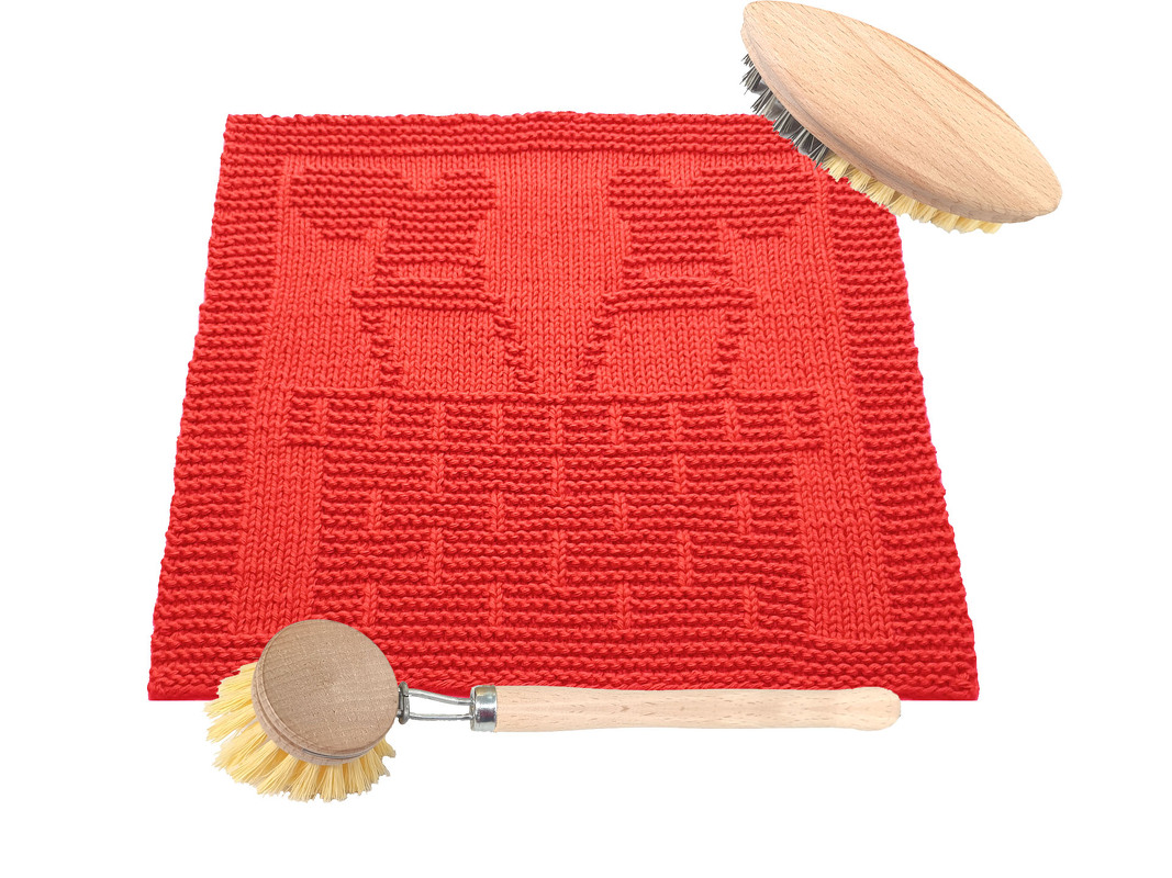 lustiges Weihnachts Deckchen Spültuch „ Santa steckt fest “ Anleitung