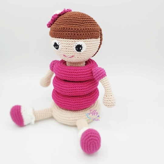 Tiffy die süße Puppe Stapelturm | Amigurumi Puppen Häkelanleitung PDF