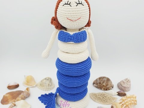 Tiffy The Mermaid Stacking Toy | Amigurumi Mermaid Crochet Pattern PDF