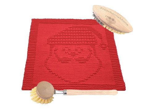 dekoratives Weihnachtsdeckchen Spültuch Waschlappen „ Santa “ Anleitung