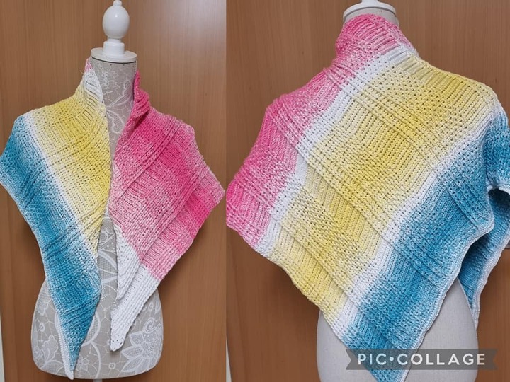 Häkelanleitung "Juste" asymetrisches Tuch