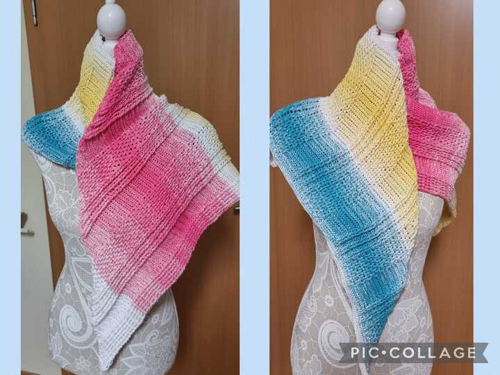 Häkelanleitung "Juste" asymetrisches Tuch