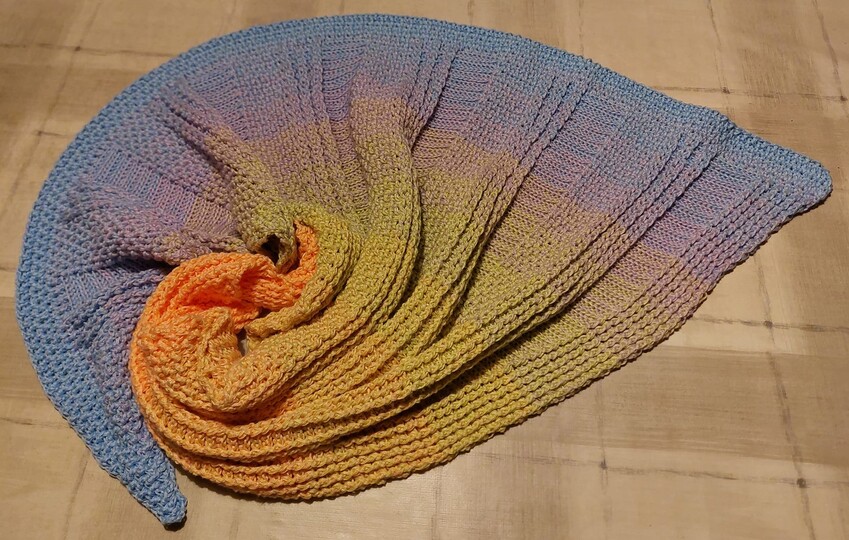 Häkelanleitung "Juste" asymetrisches Tuch