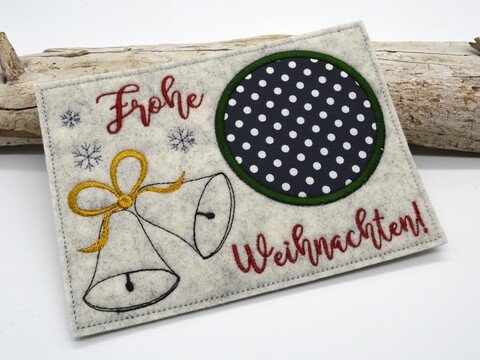 Stickdatei Mugrug Glocke Weihnachten