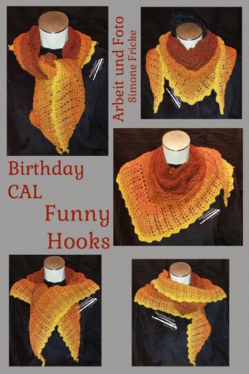 Birthday 22 - flaches Dreieckstuch in vielen Varianten