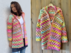 Crocheted Cardigan AQUARELL - with or without hood - seamless