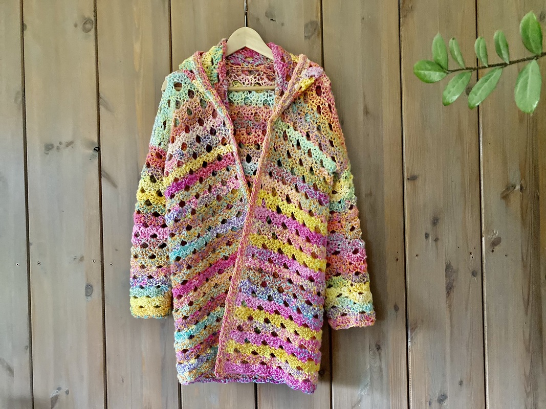 Crocheted AQUARELL Cardigan | with or without hood | seamless - Image 5