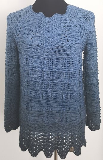 Pullover Elegancia, Häkelanleitung