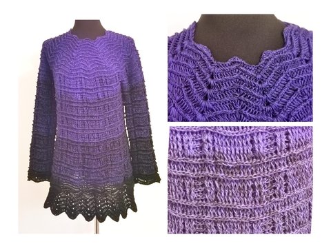 Pullover Elegancia, Häkelanleitung