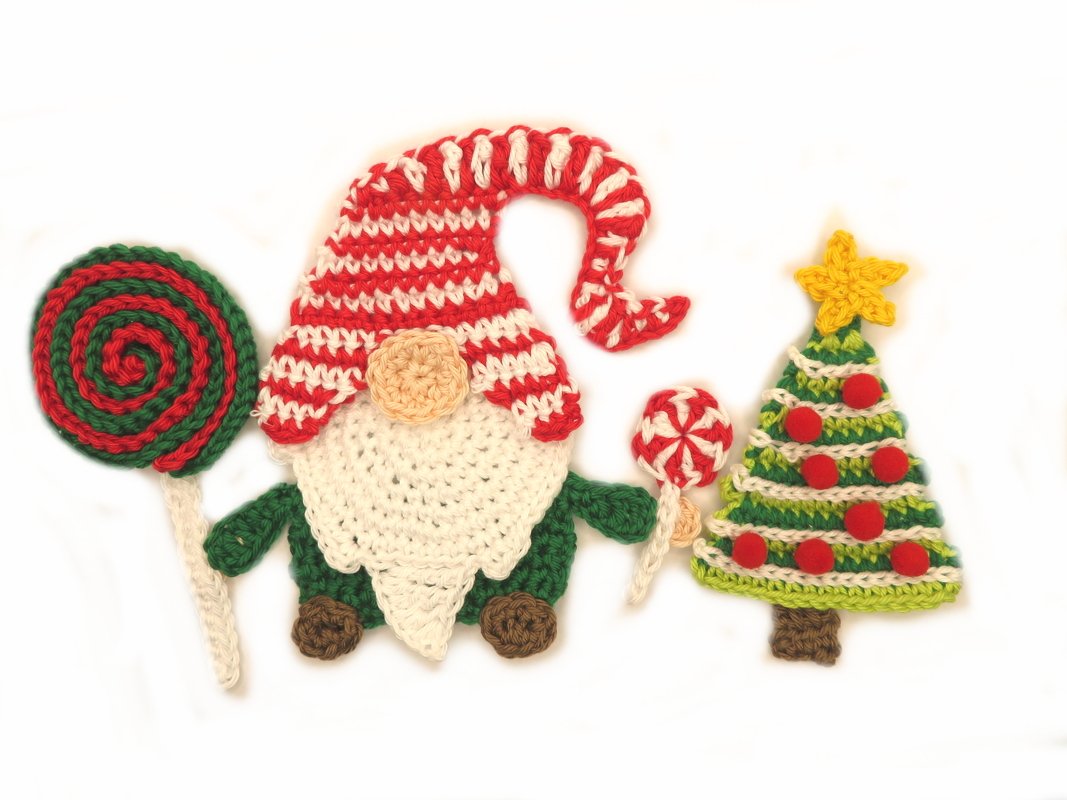 Christmas Gnome 2 crochet pattern applique - Image 2