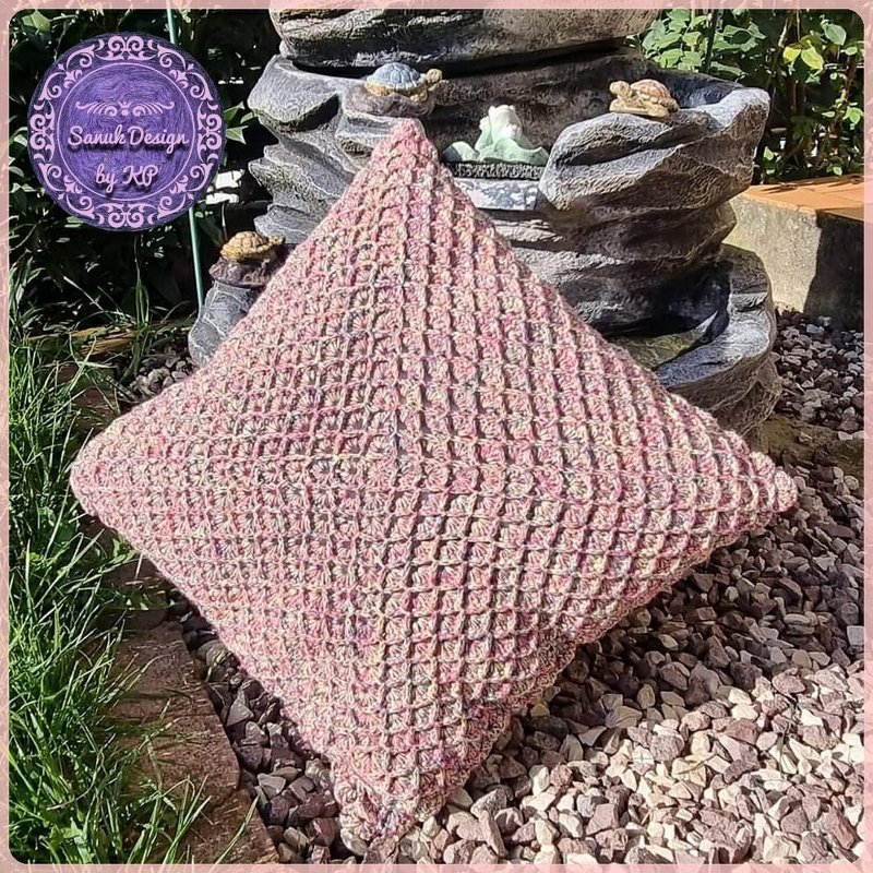 Häkelanleitung Kissenhülle mit Reliefmuster Vera auch schön im Farbverlauf - Bild 6